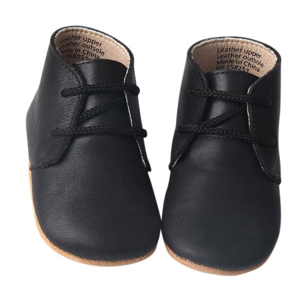 Black - Classic Boots - US Size 1-5 - Soft Sole Shoes Deer Grace