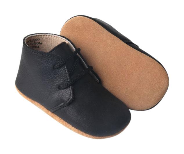 Black - Classic Boots - US Size 1-5 - Soft Sole Shoes Deer Grace