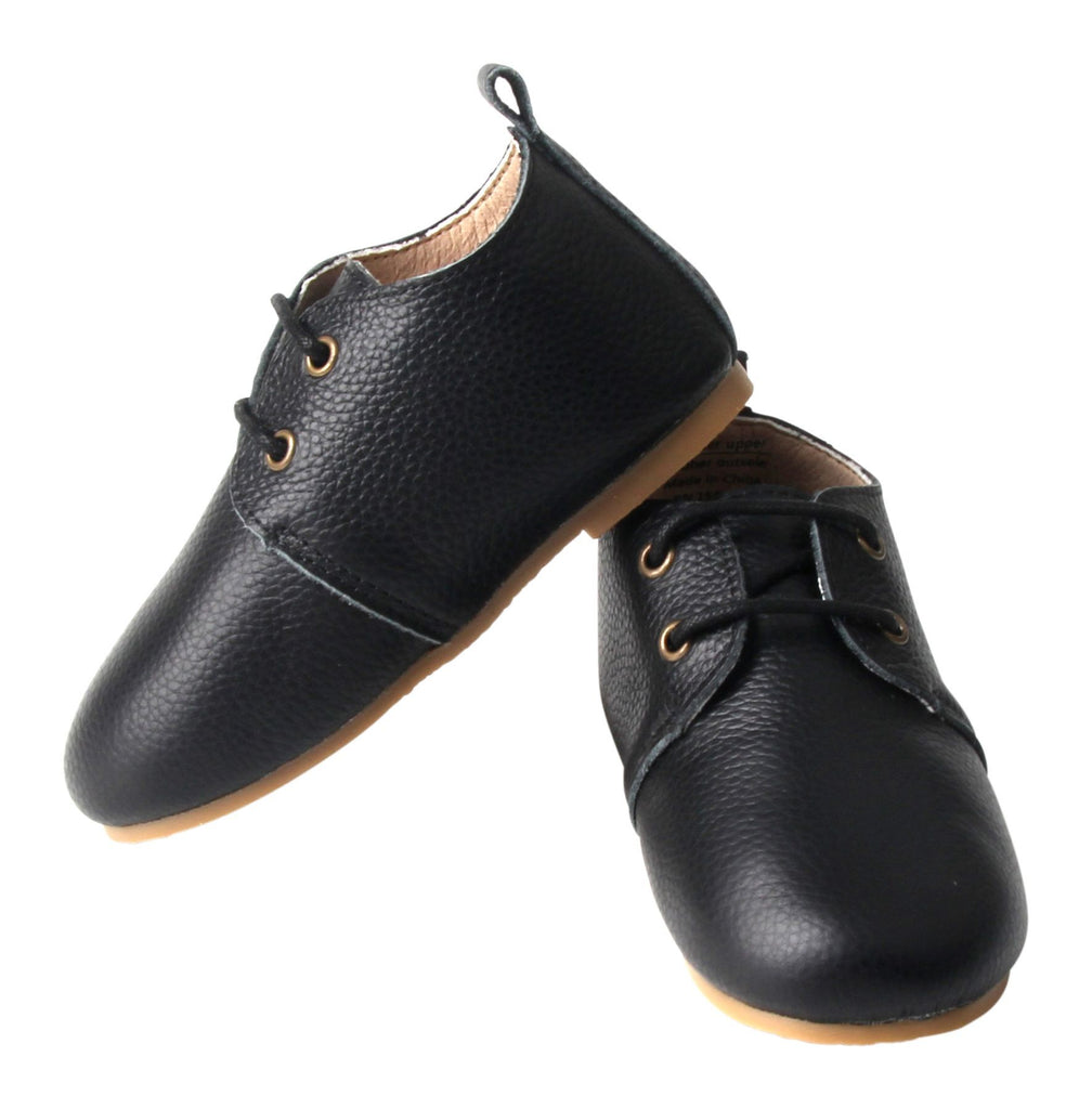 Black - Oxfords - US Size 5-8 - Hard Sole Shoes Deer Grace 