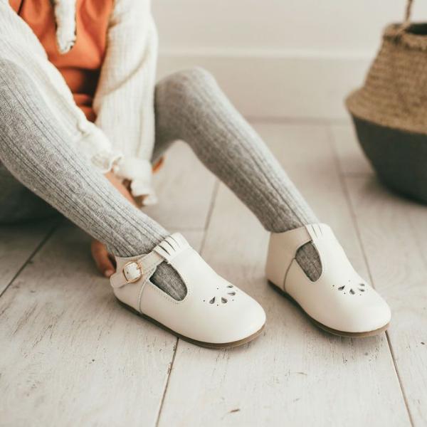 Cream - Daisy T-Bar - Hard Sole Shoes Deer Grace