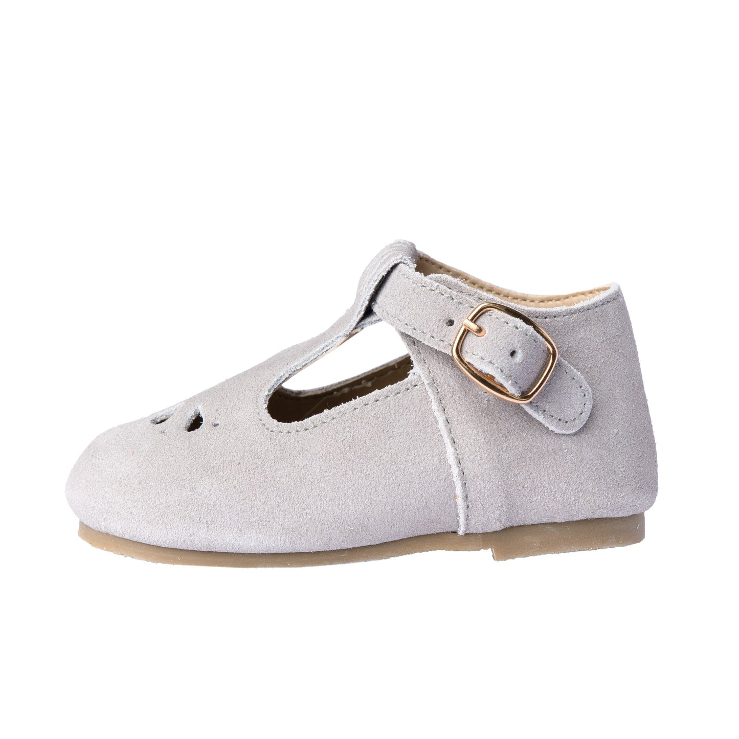 Slate Suede - Daisy T-Bar - Hard Sole Shoes Deer Grace