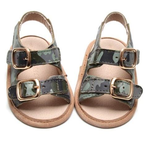 Camo- Summer Sandal - US Size 2-4 - Soft Sole Shoes Deer Grace 