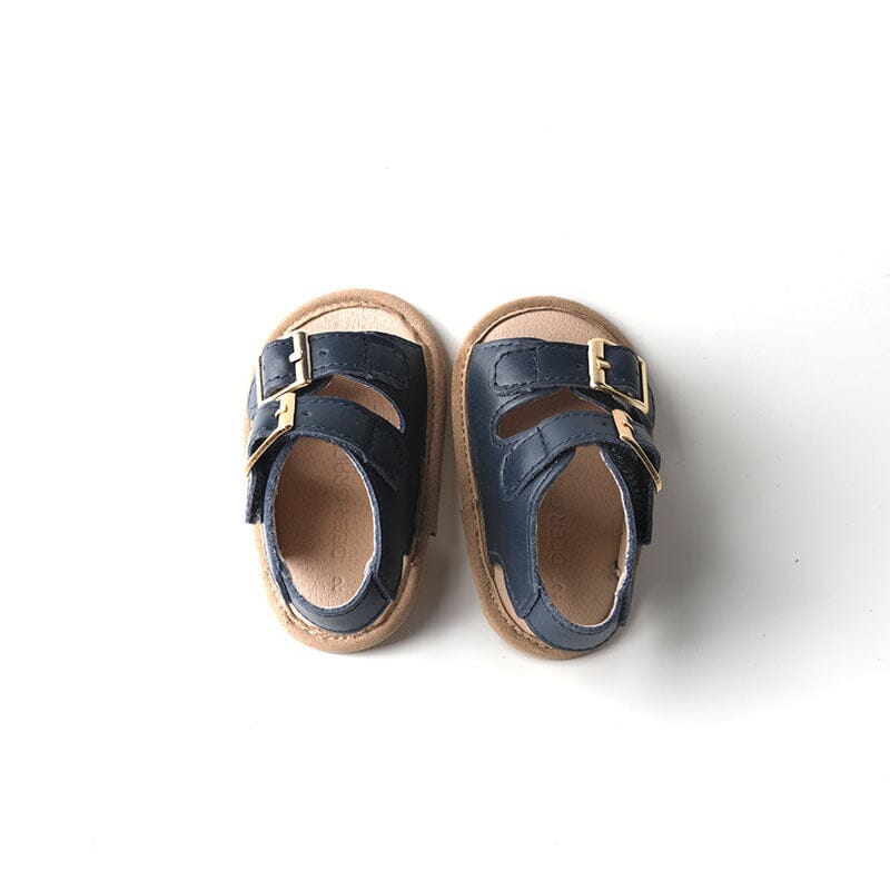 Navy- Summer Sandal - US Size 2-4 - Soft Sole Shoes Deer Grace 