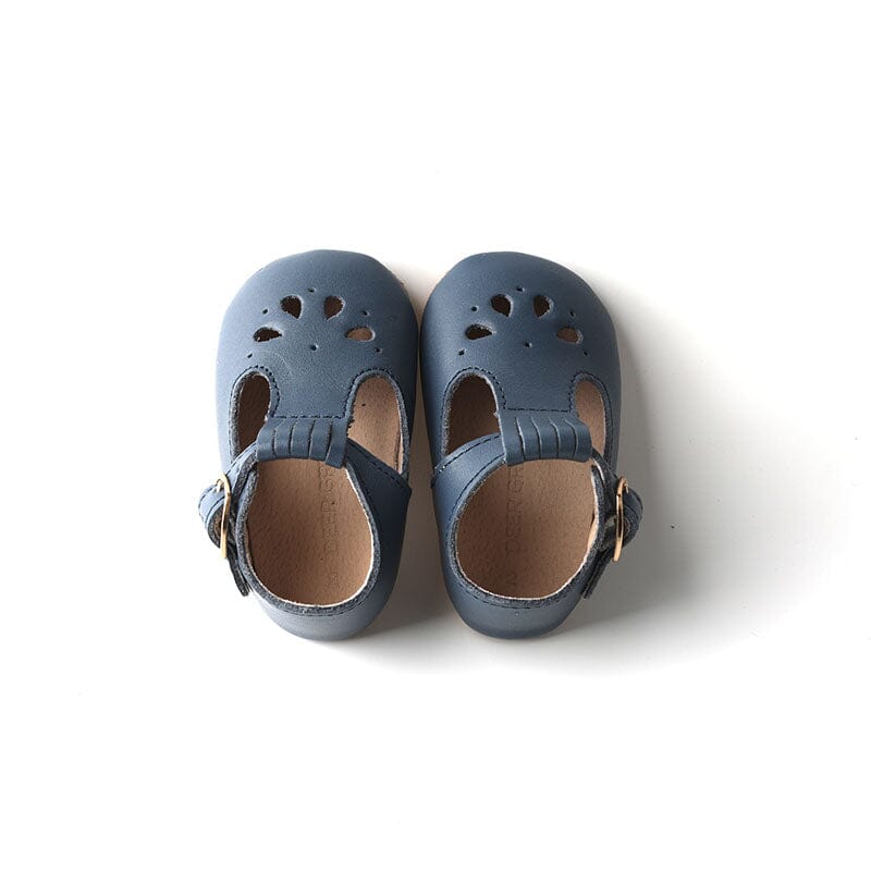 Navy - Daisy T-Bar - US Size 2-4 - Soft Sole Shoes Deer Grace 