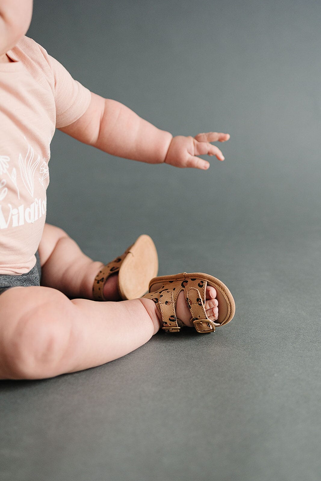 Cheetah- Summer Sandal - US Size 2-4 - Soft Sole Shoes Deer Grace 