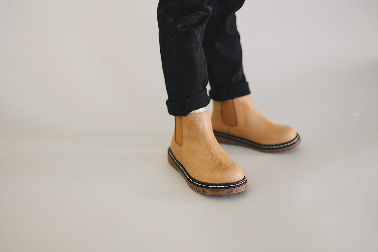 Camel Chelsea Boots - US Size 4-12 - Hard Sole Shoes Deer Grace 