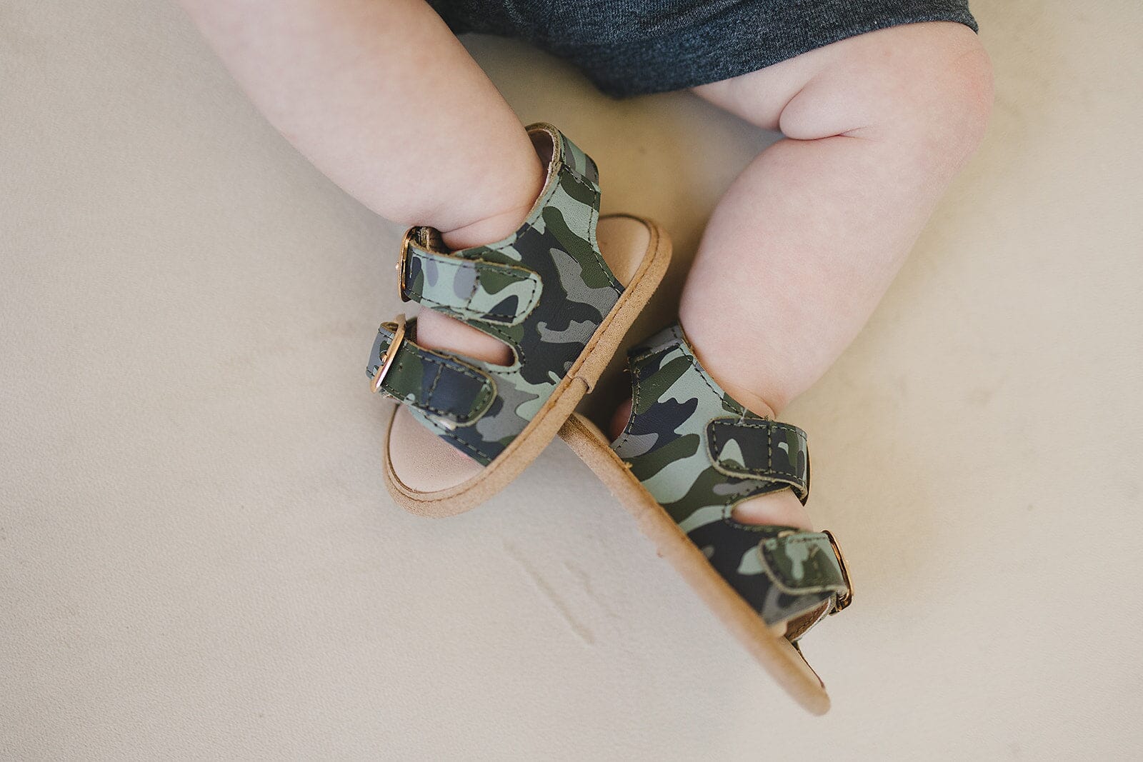 Camo- Summer Sandal - US Size 2-4 - Soft Sole Shoes Deer Grace 