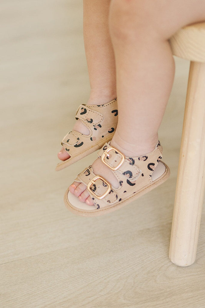 Cheetah- Summer Sandal - US Size 2-4 - Soft Sole Shoes Deer Grace 