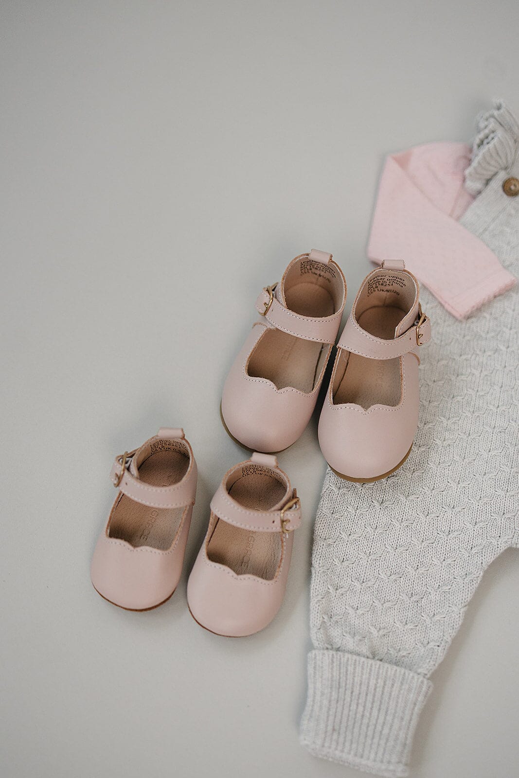 Light Pink - Mary Jane - US Size 5-9 - Hard Sole Shoes Deer Grace 