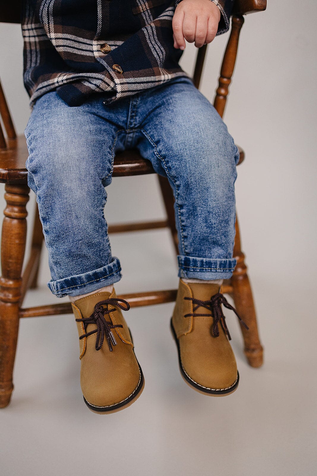 Dark Brown - Classic Boots - US Size 5-12 - Hard Sole Shoes Deer Grace 