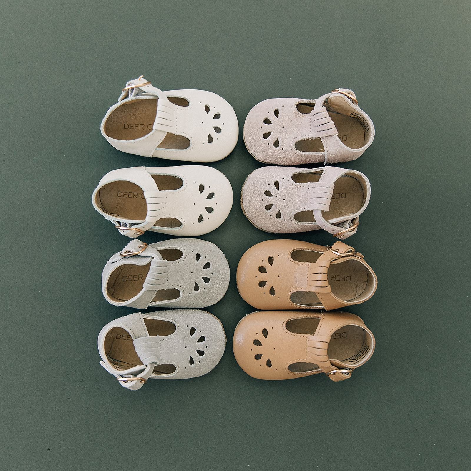 Cream - Daisy T-Bar - US Size 1-5 - Soft Sole Shoes Deer Grace 