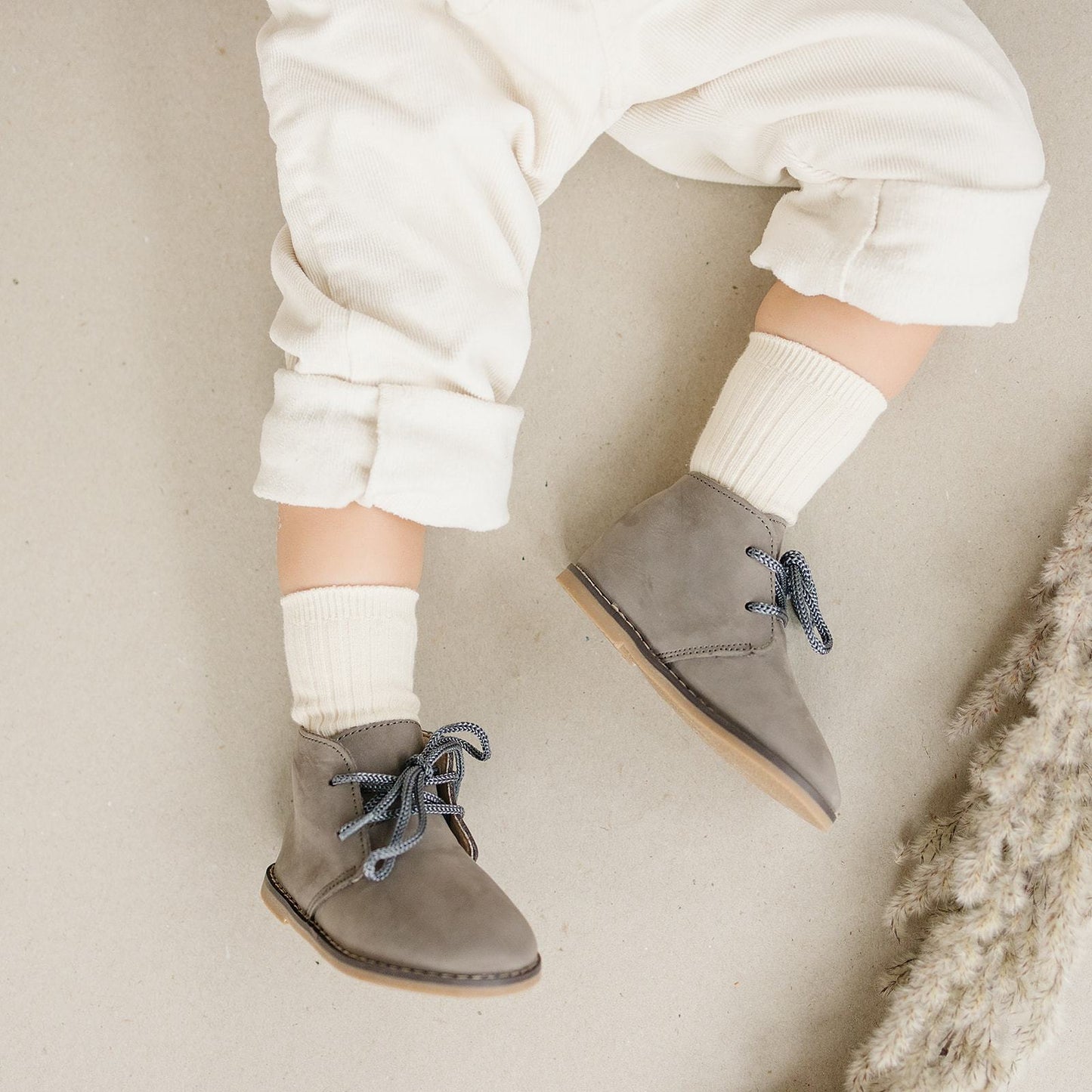 Grey - Classic Boots - US Size 5-10 - Hard Sole Shoes Deer Grace 