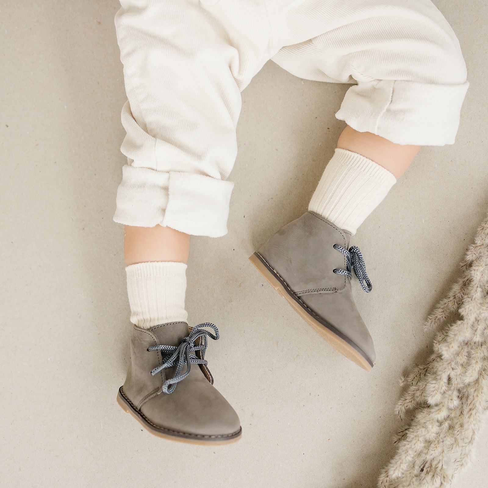Grey - Classic Boots - US Size 5-10 - Hard Sole Shoes Deer Grace 