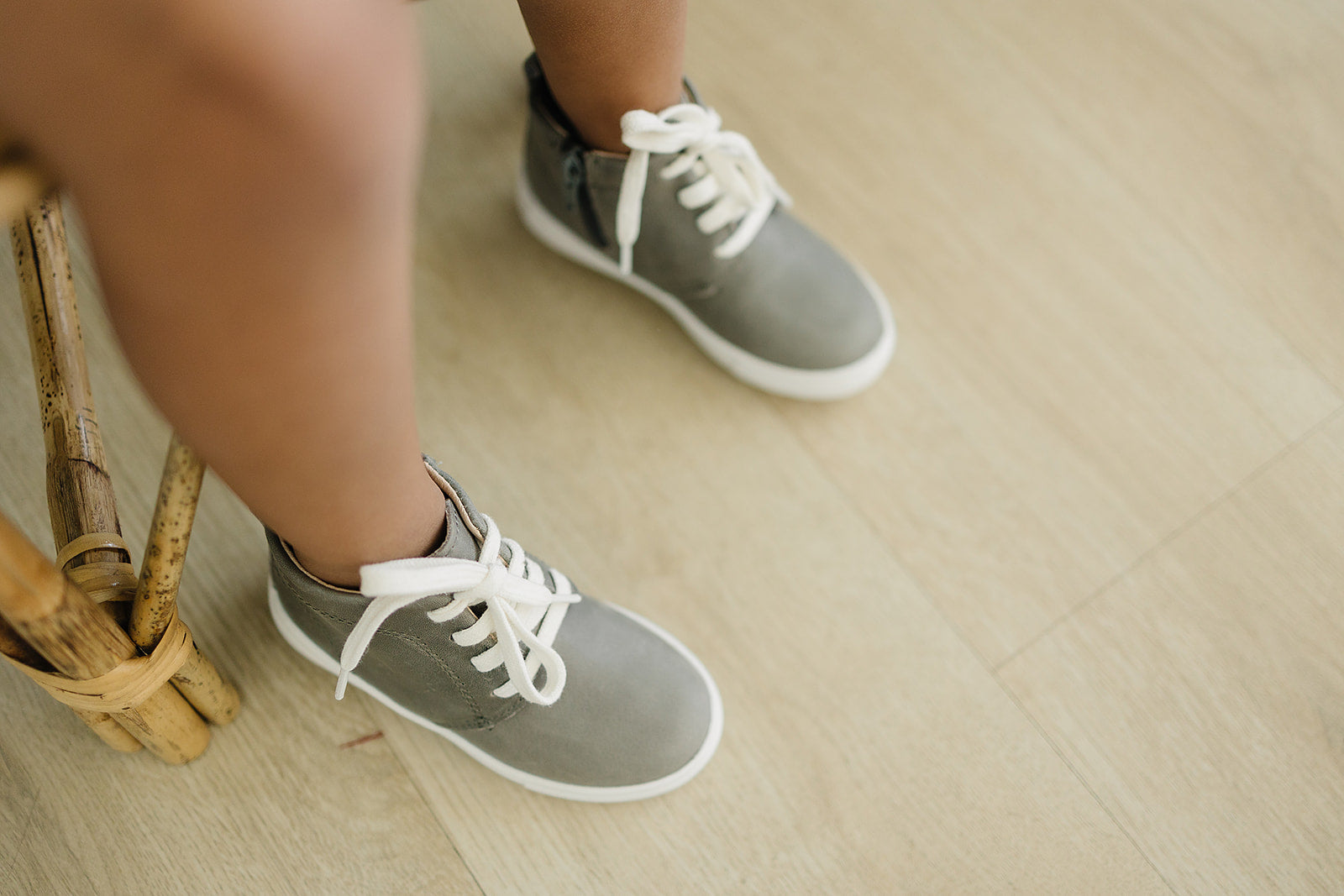 Gray - Classic Sneakers - US Size 4-10 - Hard Sole Shoes Deer Grace 