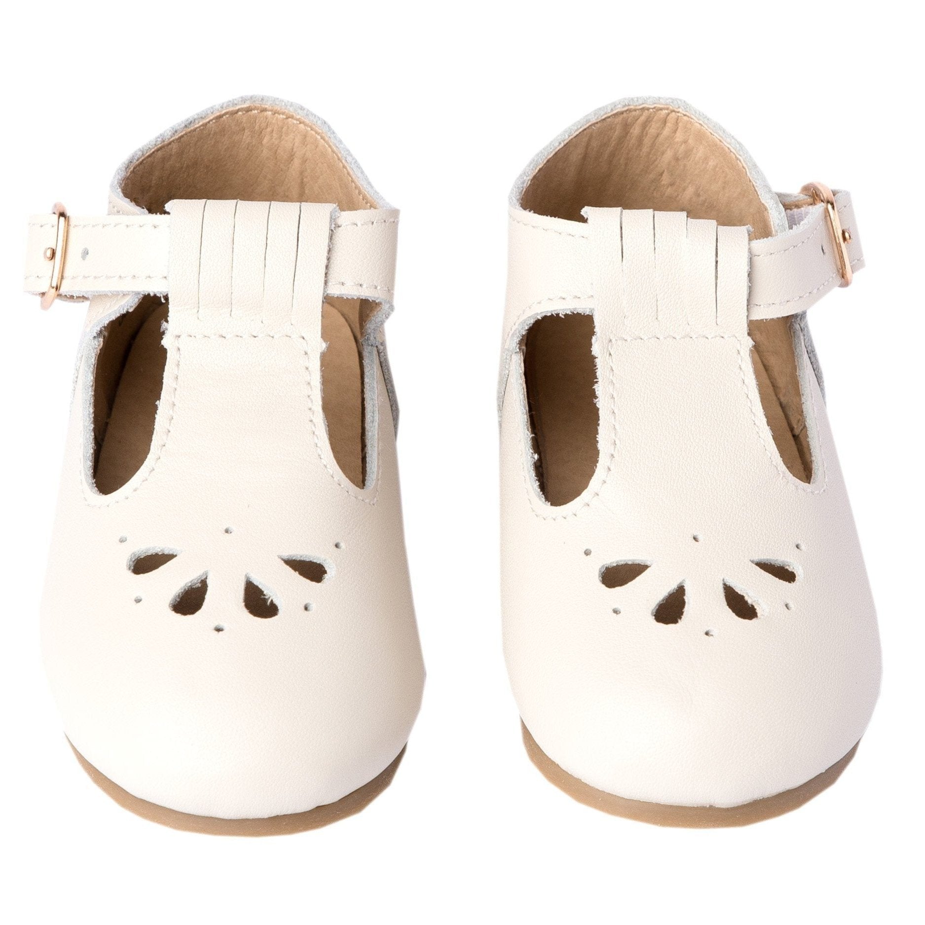 Cream - Daisy T-Bar - Hard Sole Shoes Deer Grace 