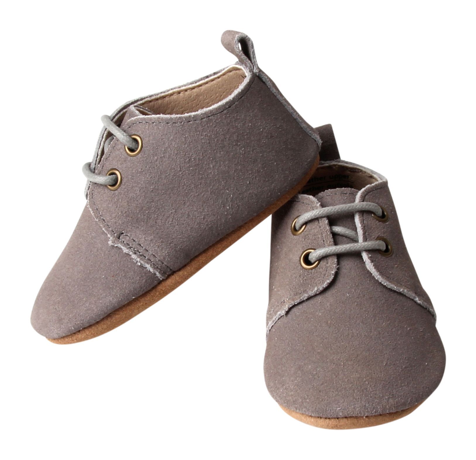 Slate - Oxford - US Size 1-5 - Soft Sole Shoes Deer Grace 