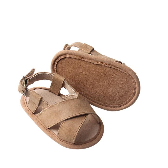 Saddle - Cross Sandal - US Size 1-4 - Soft Sole Shoes Deer Grace 