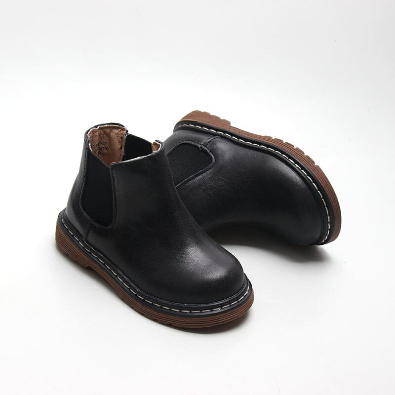 Black Chelsea Boots - US Size 4-12 - Hard Sole Shoes Deer Grace 