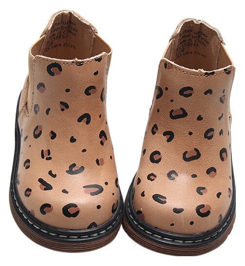 Cheetah Chelsea Boots - US Size 4-12 - Hard Sole Shoes Deer Grace 