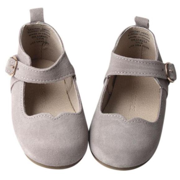 Slate Suede - Mary Jane - US Size 5-8 - Hard Sole Shoes Deer Grace 