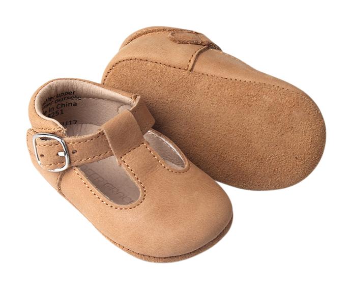 Saddle - Classic T-Bar - US Size 1-5 - Soft Sole Shoes Deer Grace 