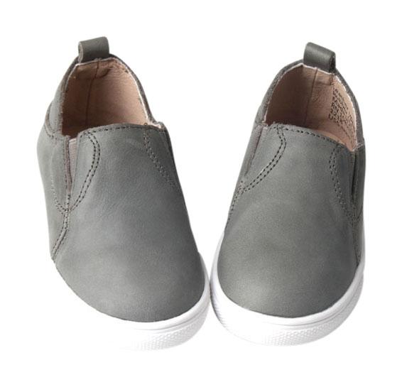 Gray - Slip On Sneakers - US Size 5-10 - Hard Sole Shoes Deer Grace 