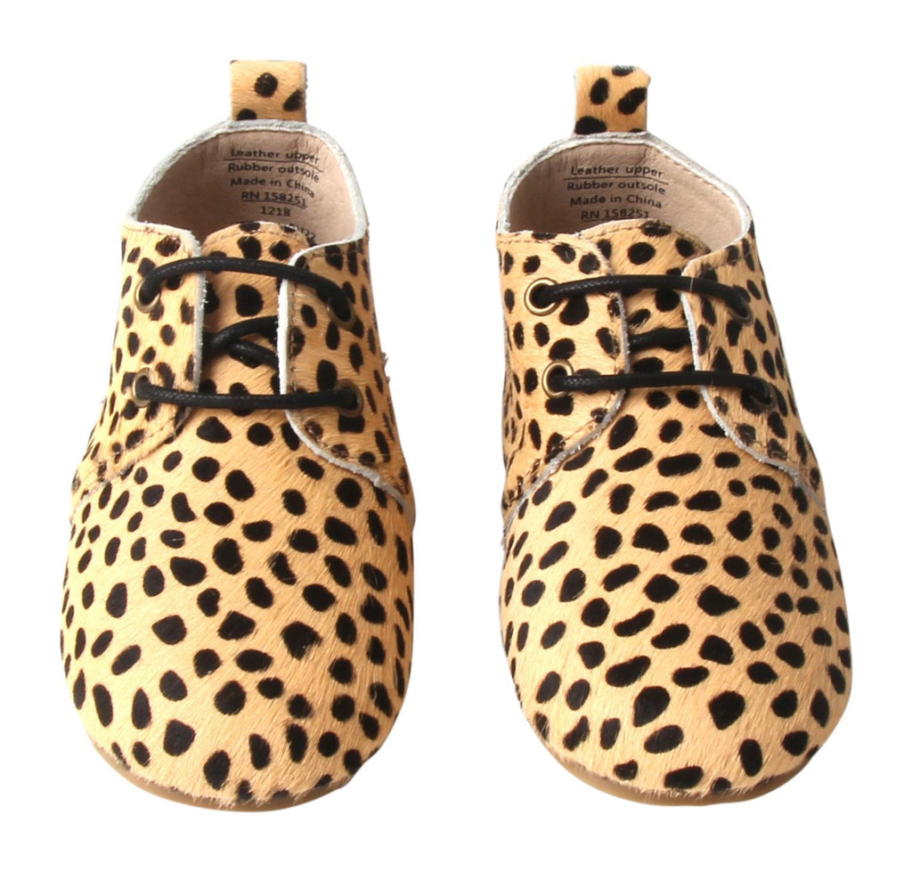 Cheetah - Oxfords - US Size 5-8 - Hard Sole Shoes Deer Grace 
