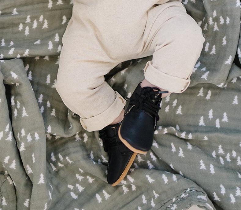 Black - Classic Boots - US Size 1-4 - Soft Sole Shoes Deer Grace 
