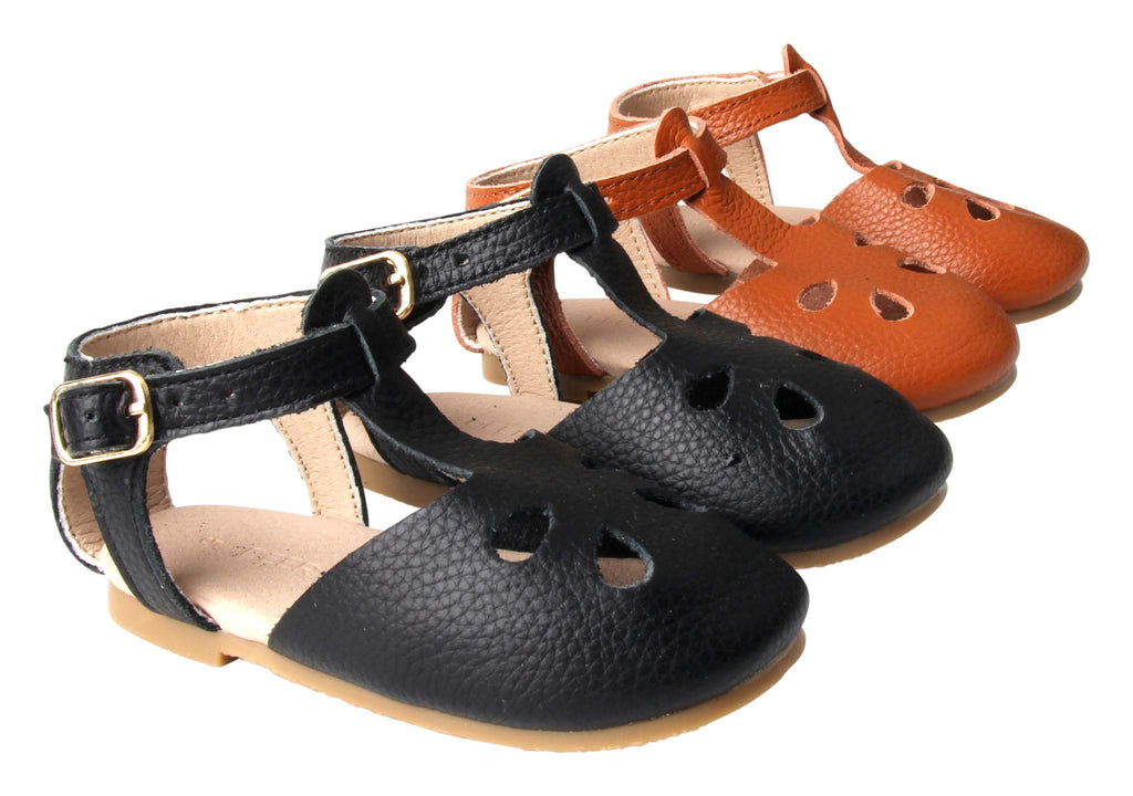 Midnight - Grace Flat - US Size 5-8 - Hard Sole Shoes Deer Grace 