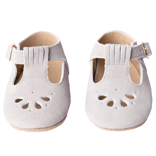 Slate Suede - Daisy T-Bar - Soft Sole Shoes Deer Grace 